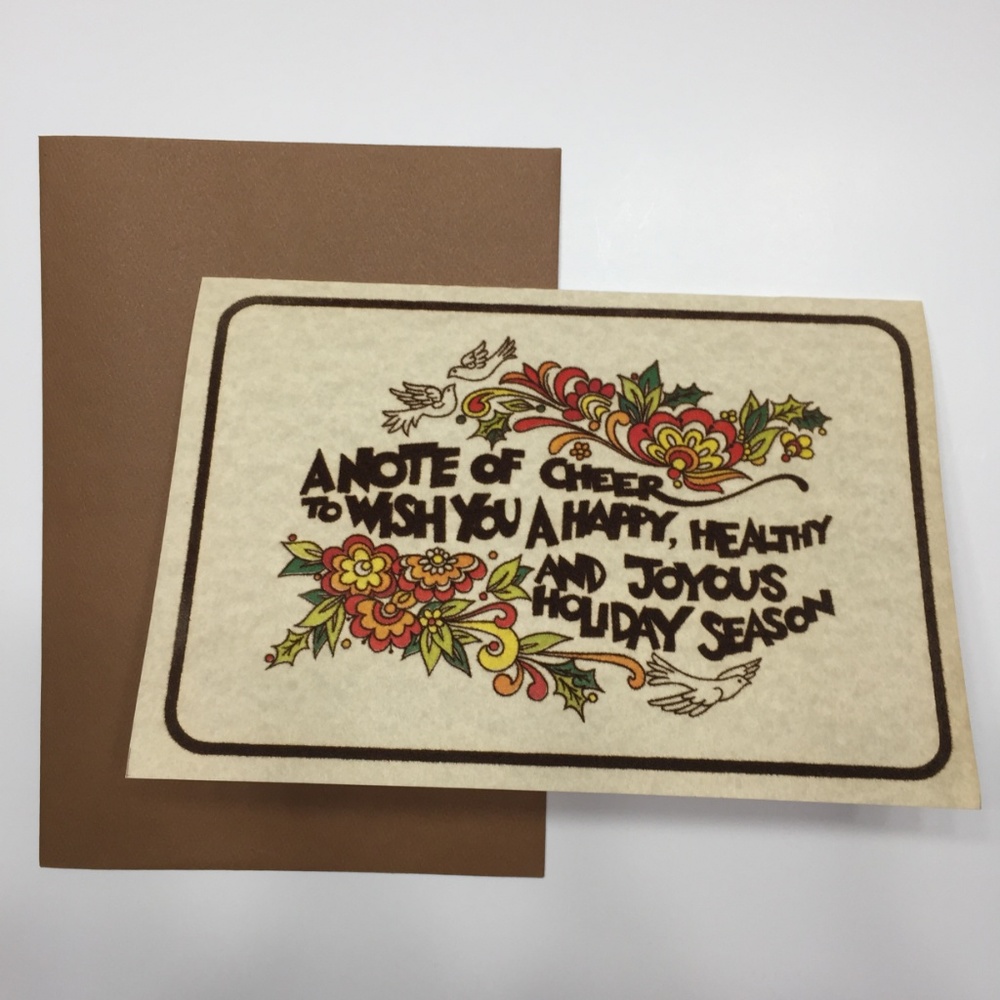 Vintage Lot of 33 60's 70's Boho Mod MCM Christmas Card Holiday New Year